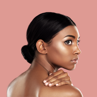 Girl looking over her shoulder